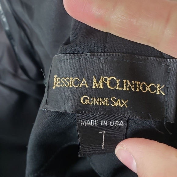 Vintage Jessica McClintock Gunne Sax Strapless Maxi Dress‎ Sparkly Size 7 - Picture 12 of 13